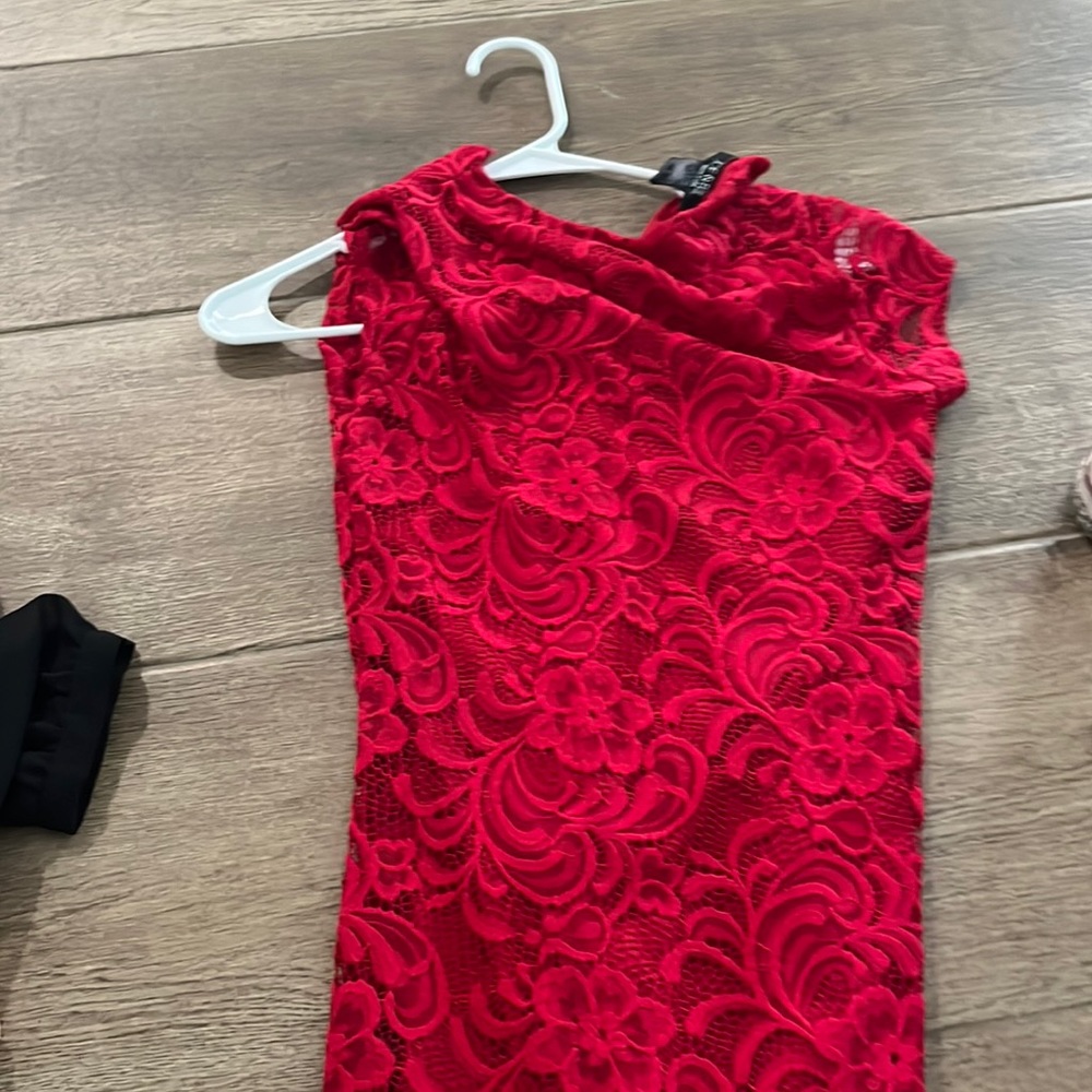 Red dress long
